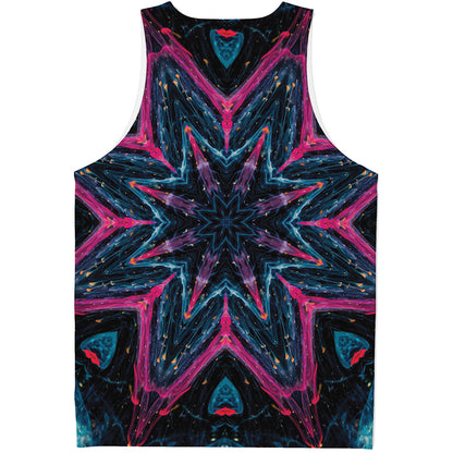 Dark Cloud Kaleidoscope Print Men's Tank Top
