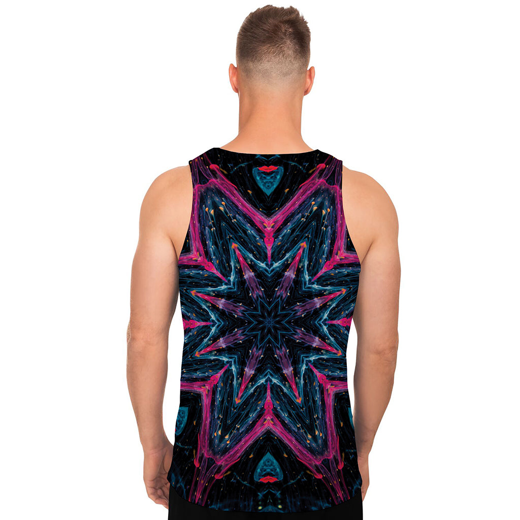 Dark Cloud Kaleidoscope Print Men's Tank Top