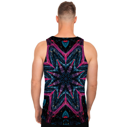 Dark Cloud Kaleidoscope Print Men's Tank Top