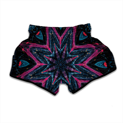 Dark Cloud Kaleidoscope Print Muay Thai Boxing Shorts