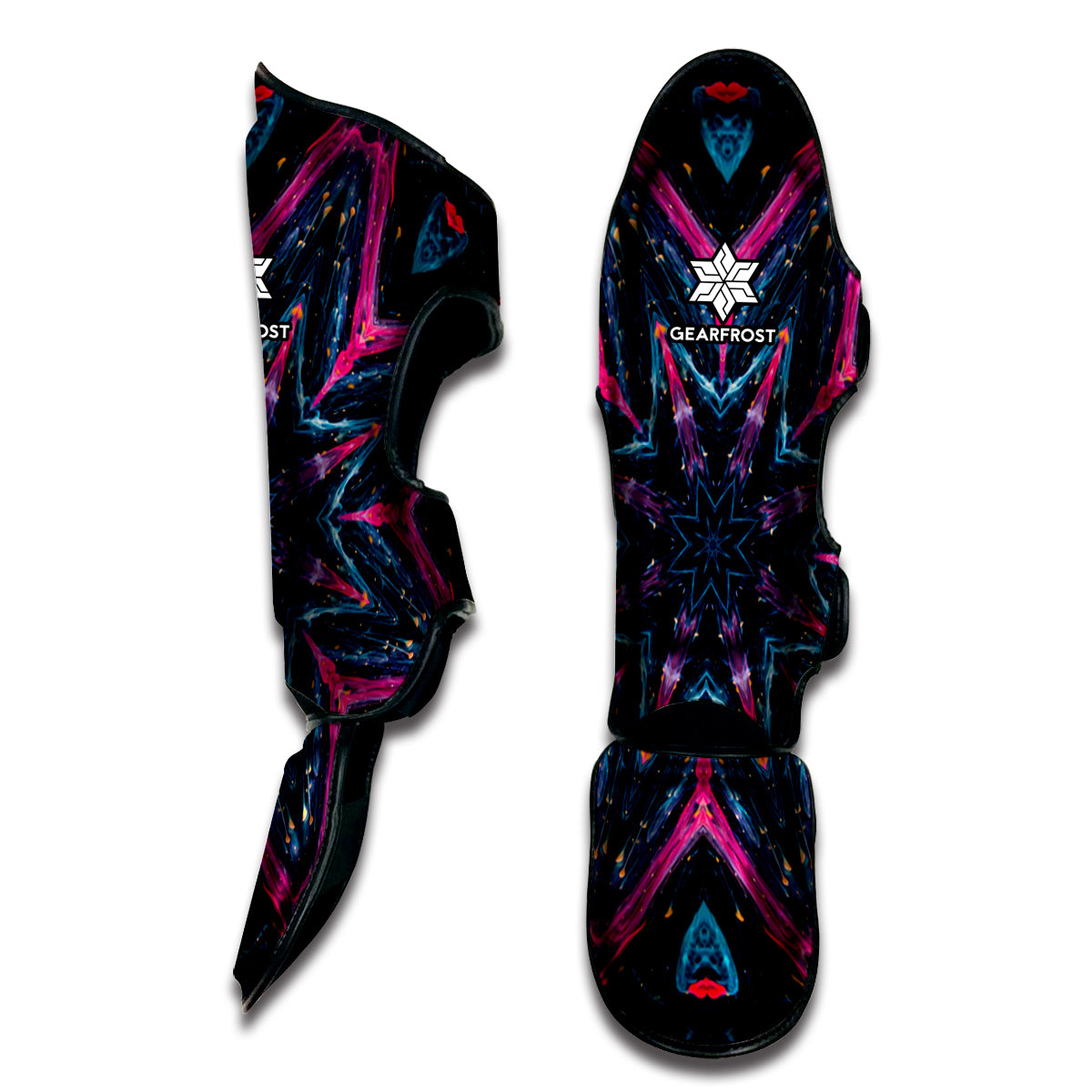 Dark Cloud Kaleidoscope Print Muay Thai Shin Guard