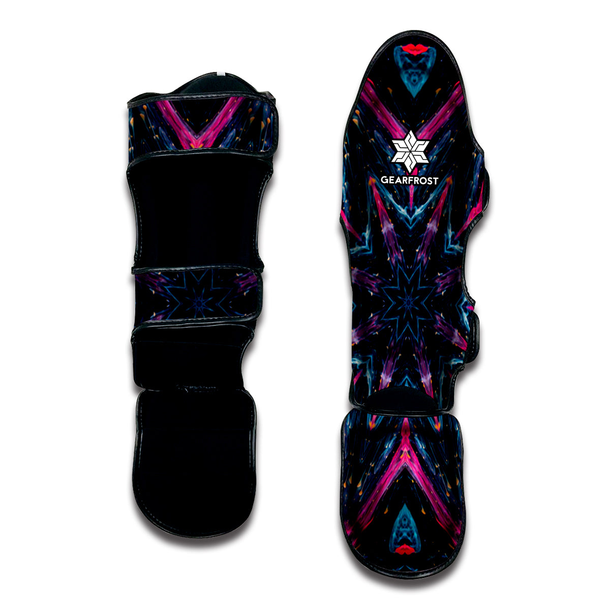 Dark Cloud Kaleidoscope Print Muay Thai Shin Guard