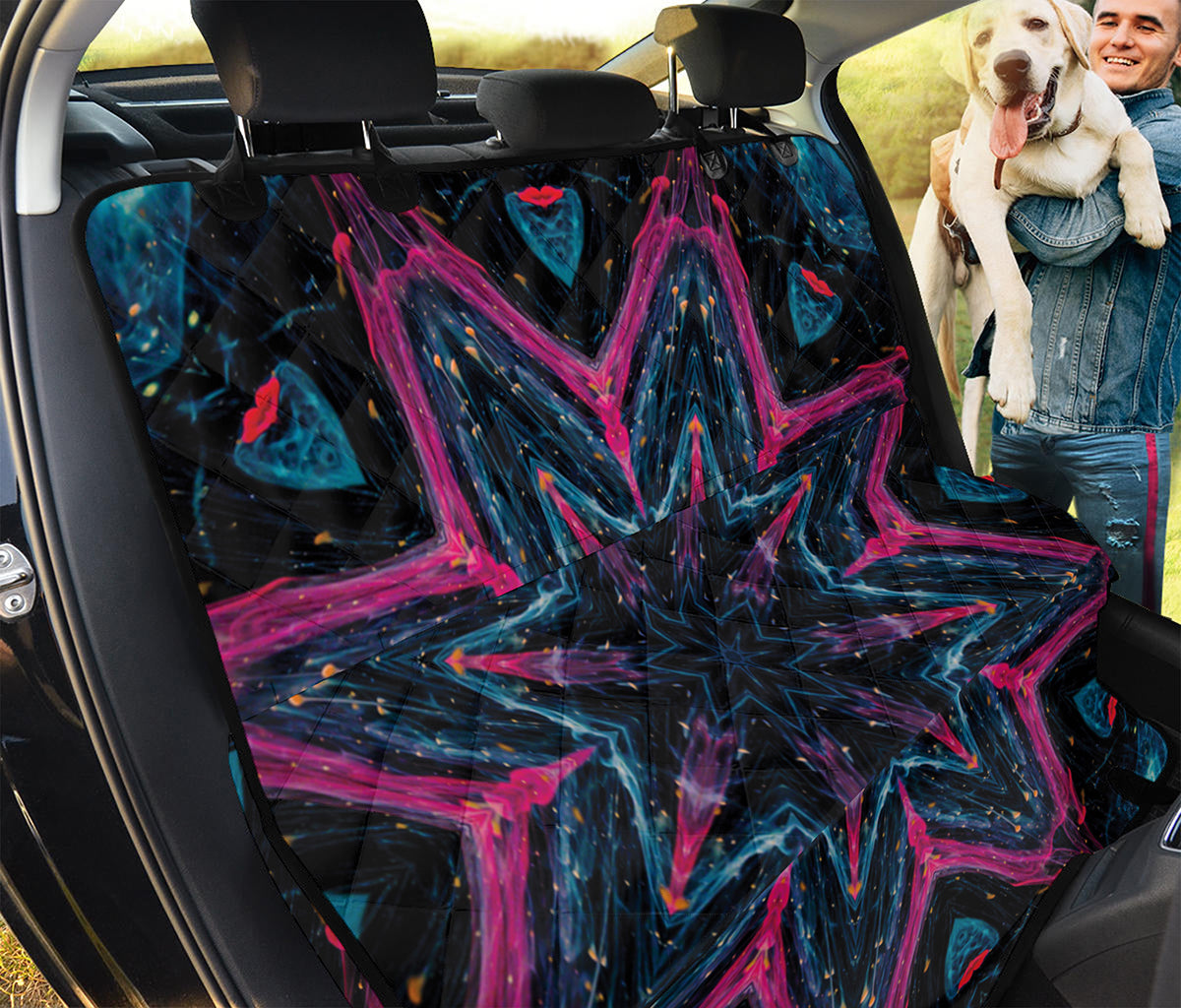 Dark Cloud Kaleidoscope Print Pet Car Back Seat Cover