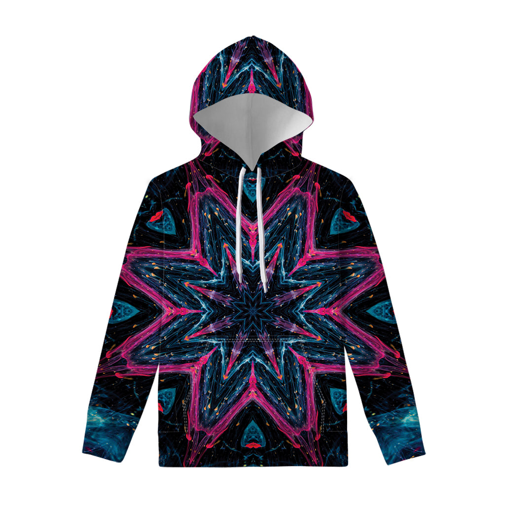 Dark Cloud Kaleidoscope Print Pullover Hoodie