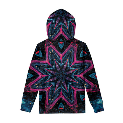 Dark Cloud Kaleidoscope Print Pullover Hoodie