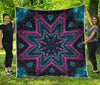 Dark Cloud Kaleidoscope Print Quilt