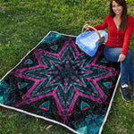 Dark Cloud Kaleidoscope Print Quilt