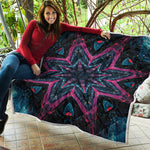 Dark Cloud Kaleidoscope Print Quilt