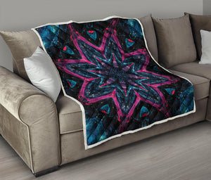 Dark Cloud Kaleidoscope Print Quilt