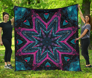 Dark Cloud Kaleidoscope Print Quilt