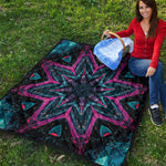 Dark Cloud Kaleidoscope Print Quilt