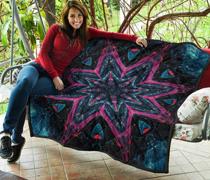 Dark Cloud Kaleidoscope Print Quilt