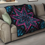 Dark Cloud Kaleidoscope Print Quilt