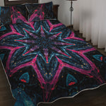 Dark Cloud Kaleidoscope Print Quilt Bed Set