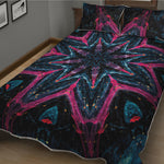 Dark Cloud Kaleidoscope Print Quilt Bed Set