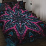 Dark Cloud Kaleidoscope Print Quilt Bed Set