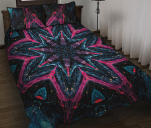 Dark Cloud Kaleidoscope Print Quilt Bed Set