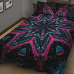 Dark Cloud Kaleidoscope Print Quilt Bed Set