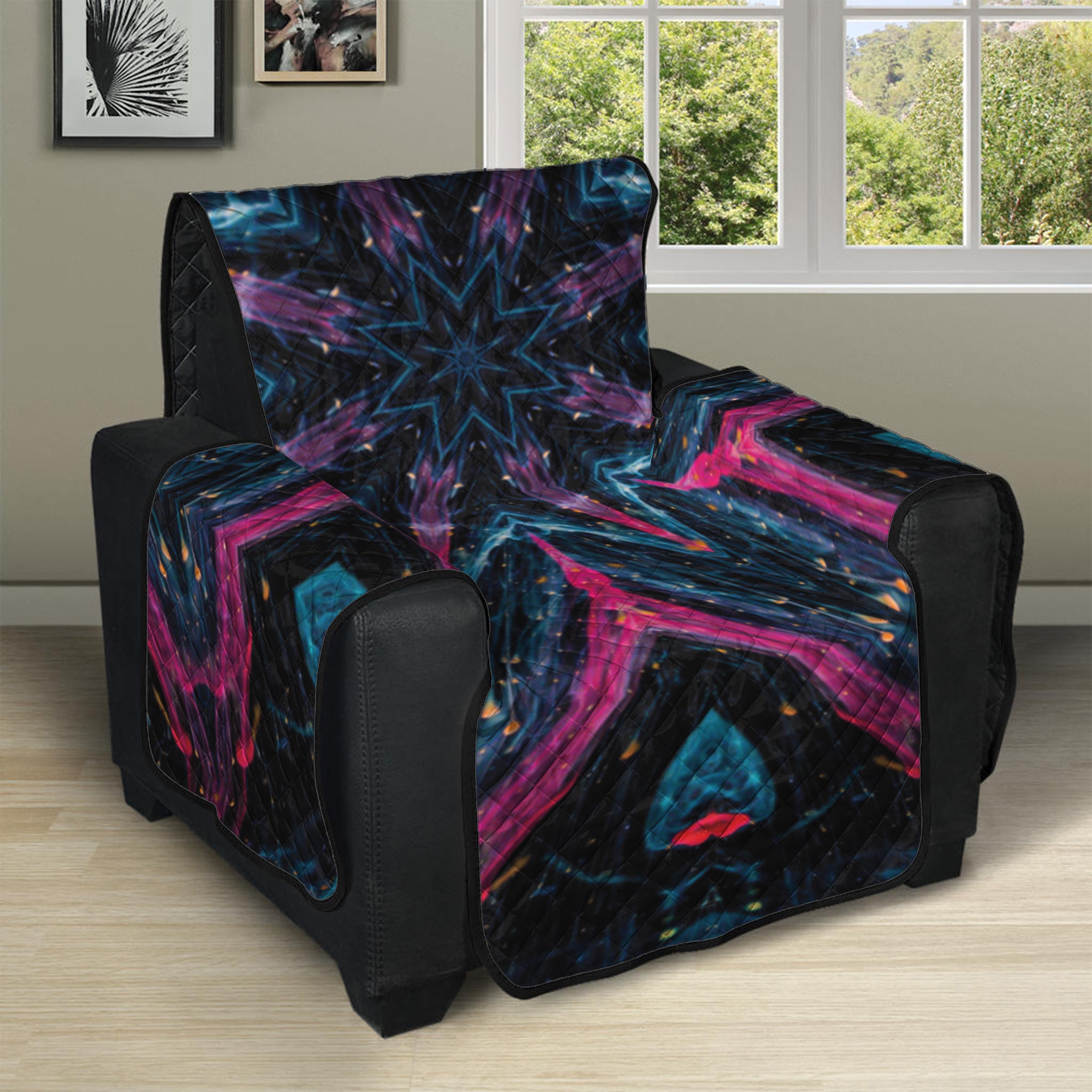 Dark Cloud Kaleidoscope Print Recliner Protector