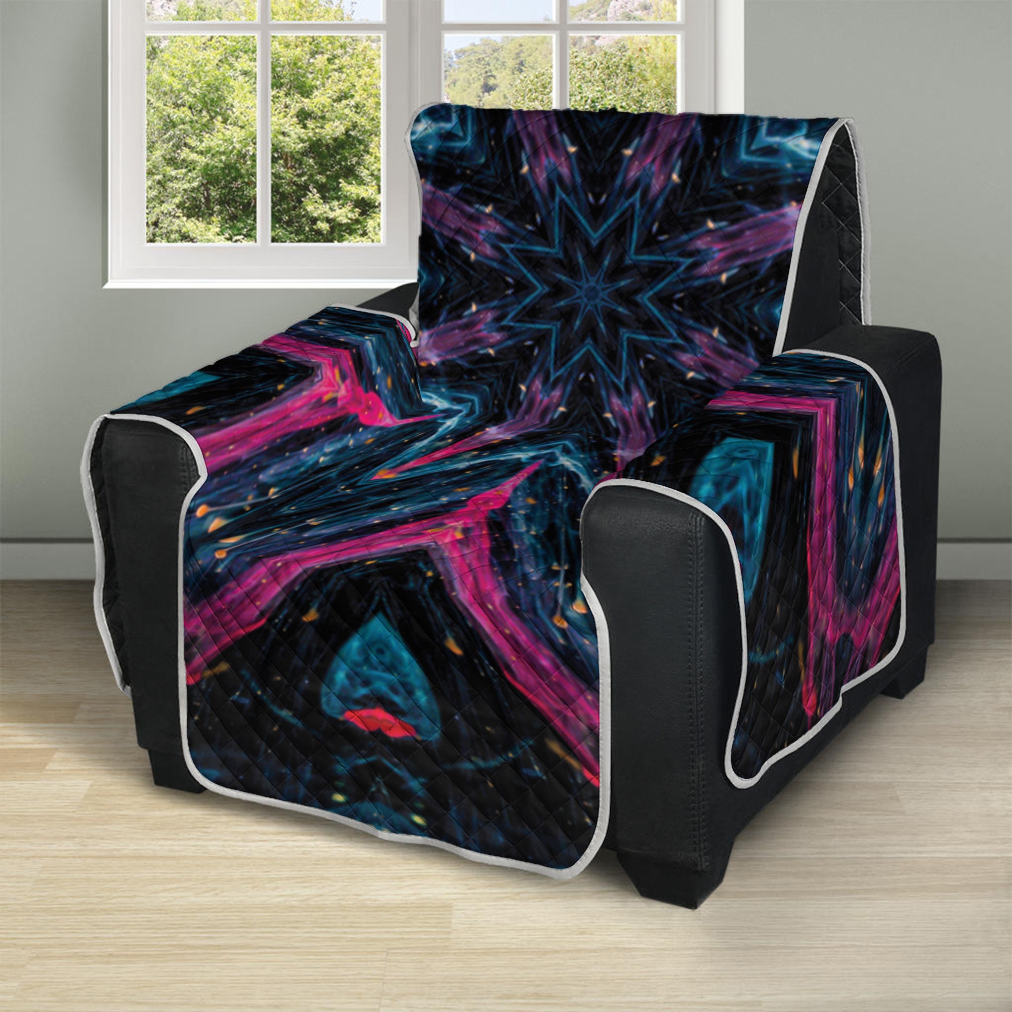 Dark Cloud Kaleidoscope Print Recliner Protector