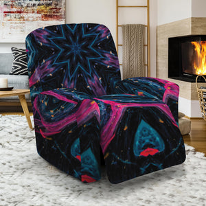 Dark Cloud Kaleidoscope Print Recliner Slipcover