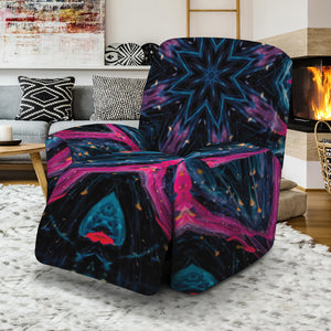 Dark Cloud Kaleidoscope Print Recliner Slipcover