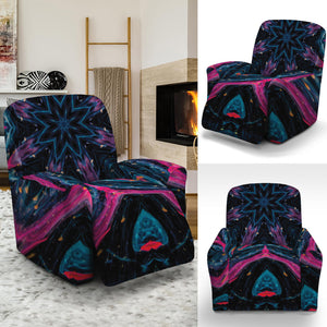 Dark Cloud Kaleidoscope Print Recliner Slipcover