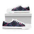 Dark Cloud Kaleidoscope Print White Low Top Sneakers