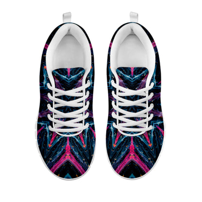 Dark Cloud Kaleidoscope Print White Sneakers