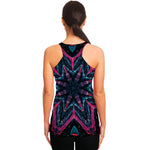 Dark Cloud Kaleidoscope Print Women's Racerback Tank Top