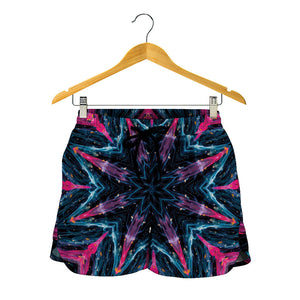 Dark Cloud Kaleidoscope Print Women's Shorts