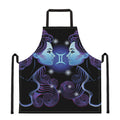 Dark Gemini Zodiac Sign Print Apron