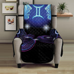 Dark Gemini Zodiac Sign Print Armchair Protector