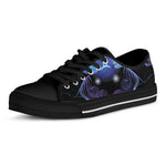 Dark Gemini Zodiac Sign Print Black Low Top Shoes 