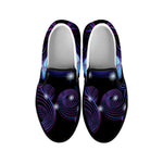 Dark Gemini Zodiac Sign Print Black Slip On Shoes
