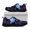Dark Gemini Zodiac Sign Print Black Running Shoes