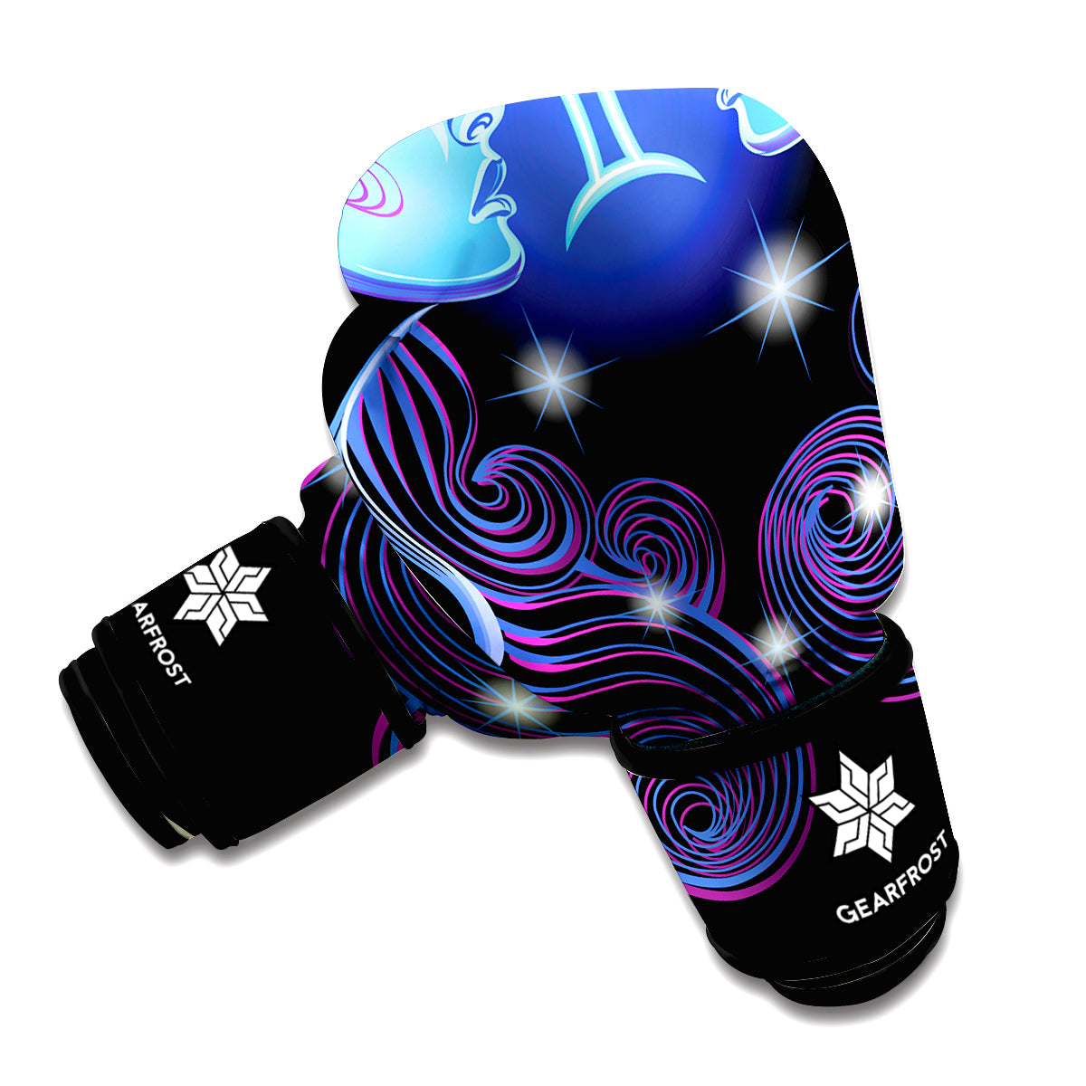 Dark Gemini Zodiac Sign Print Boxing Gloves