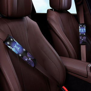 Dark Gemini Zodiac Sign Print Car Seat Belt Covers