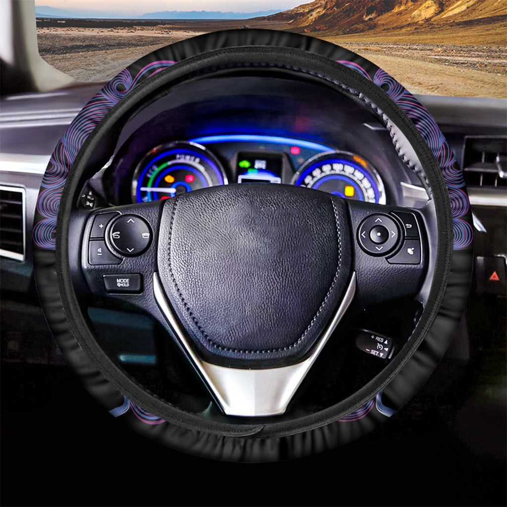 Dark Gemini Zodiac Sign Print Car Steering Wheel Cover