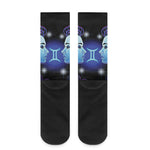 Dark Gemini Zodiac Sign Print Crew Socks
