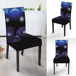 Dark Gemini Zodiac Sign Print Dining Chair Slipcover