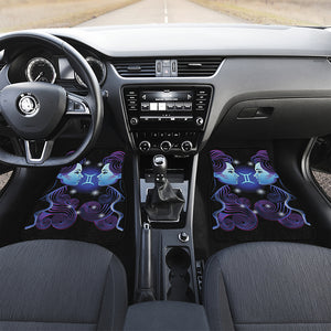 Dark Gemini Zodiac Sign Print Front Car Floor Mats