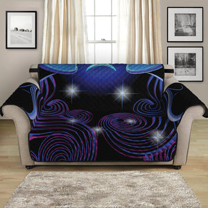 Dark Gemini Zodiac Sign Print Loveseat Protector