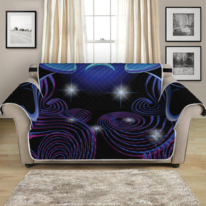 Dark Gemini Zodiac Sign Print Loveseat Protector