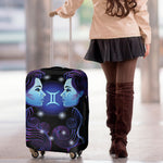 Dark Gemini Zodiac Sign Print Luggage Cover