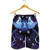 Dark Gemini Zodiac Sign Print Men's Shorts