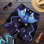 Dark Gemini Zodiac Sign Print Men's Shorts