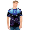 Dark Gemini Zodiac Sign Print Men's T-Shirt