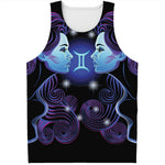 Dark Gemini Zodiac Sign Print Men's Tank Top