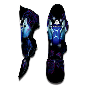 Dark Gemini Zodiac Sign Print Muay Thai Shin Guard